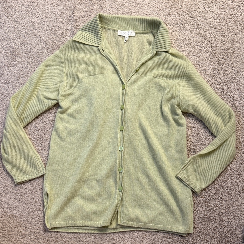 Escada Light Green Cashmere Sweater Set